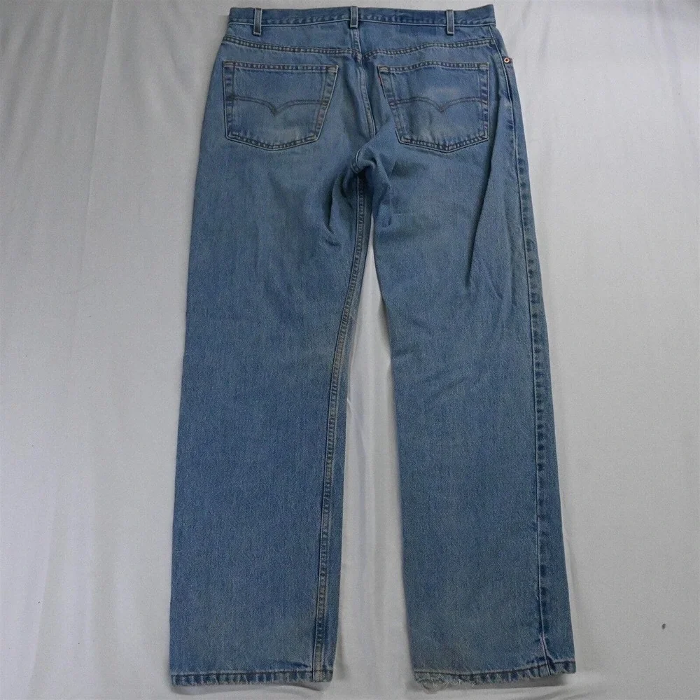 Vtg 2001 Grunge Levi's 38 x 32 505‎ Regular Straight Medium Stonewash Jeans